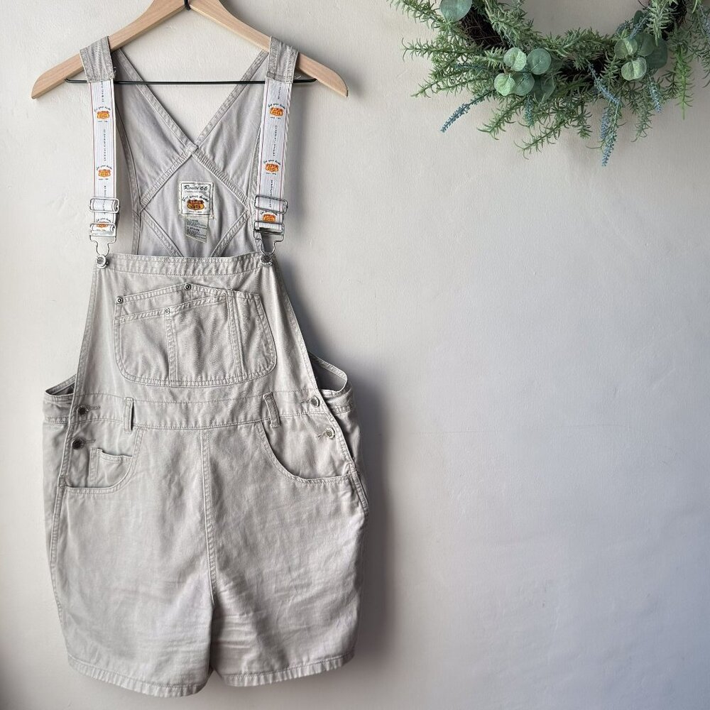 Vintage Y2K 90s Route 66 Khaki Shortalls